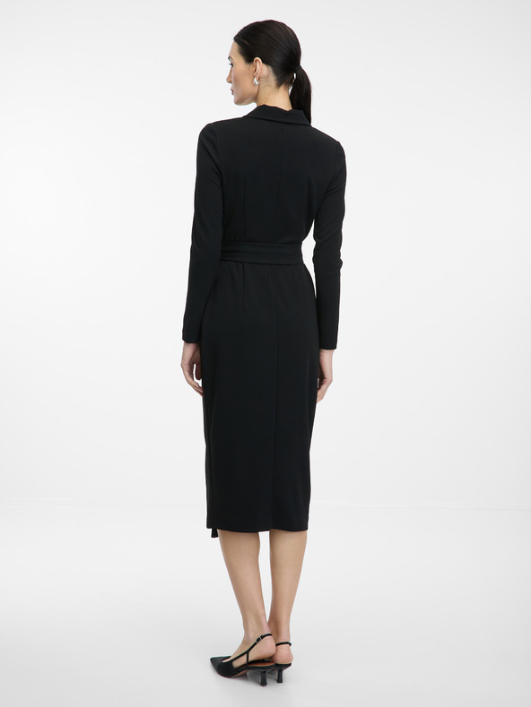 Orsay ORSAY fekete női midi ruha