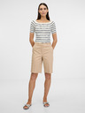 Orsay ORSAY krémszínű női póló háromnegyedes ujjakkal
