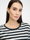 Orsay ORSAY sötétkék csíkos női rövid ujjú póló