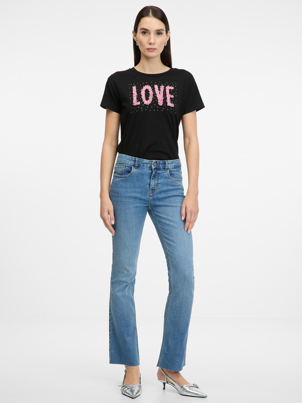 Orsay ORSAY fekete női rövid ujjú póló