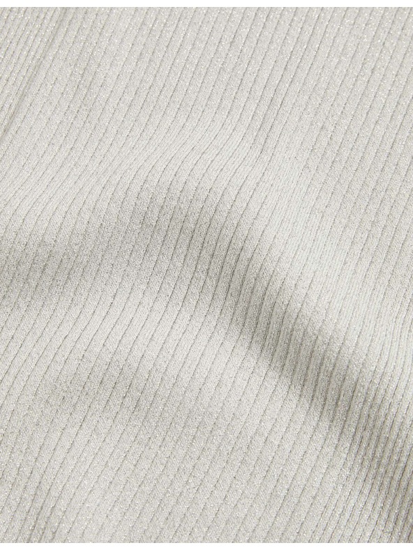 Marks & Spencer Marks & Spencer ezüst rövid bordázott mellény felső magas nyakú kivágással