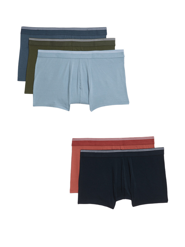 Marks & Spencer Boxer alsónadrág magas pamuttartalommal és Cool & Fresh™ technológiával, 5 db csomag Marks & Spencer többszínű