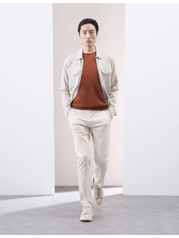 Marks & Spencer Nyakbahúzós pulóver extra finom merinói gyapjúból, barna Marks & Spencer