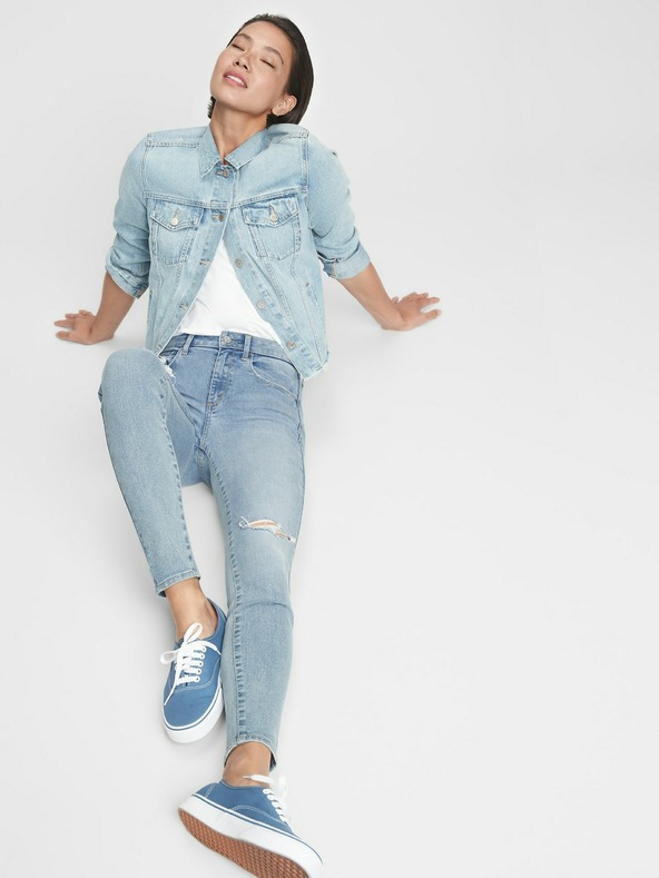 GAP Nadrágok distressed universal jeggings mid rise GAP