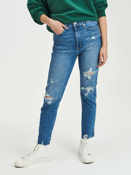 GAP Nadrágok slim High Rise Destructed Vintage GAP