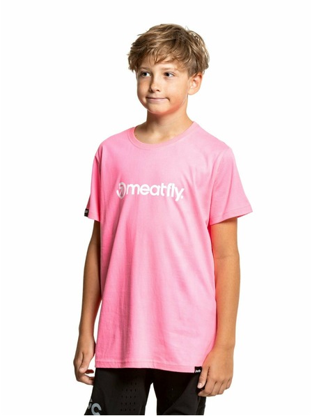 Meatfly Meatfly gyerek póló Bart Neon Pink | Rózsaszín | Méret 146 | 100% pamut