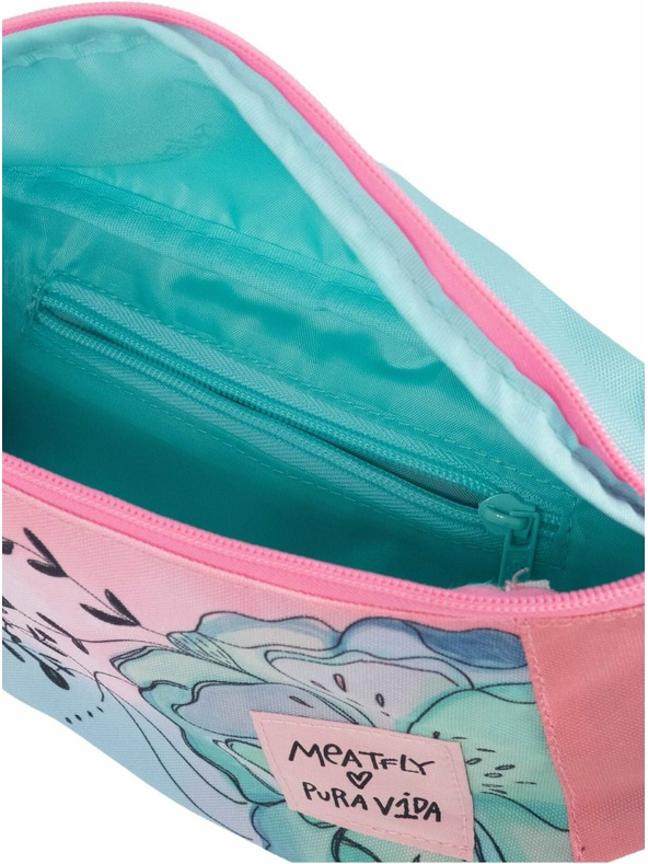 Meatfly Meatfly X Pura Vida Taya Mint Flowers övtáska | Kék | Térfogat 2,5 L