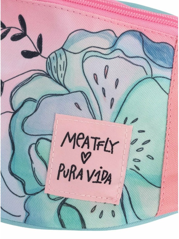 Meatfly Meatfly X Pura Vida Taya Mint Flowers övtáska | Kék | Térfogat 2,5 L