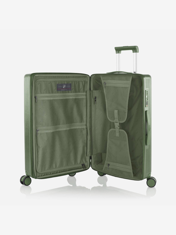 Heys Heys Earth Tones 3 darabos zöld utazóbőrönd szett S,M,L Moha