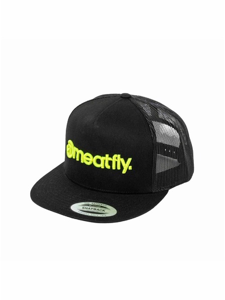 Meatfly Meatfly baseball sapka Mateo Trucker Snapback Lime / Fekete | Fekete | Méret