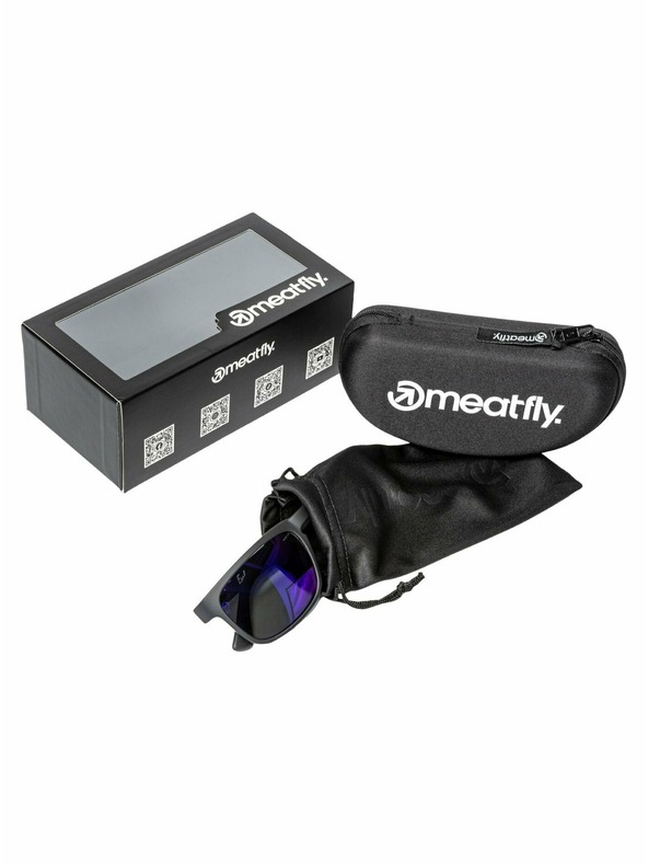 Meatfly Meatfly polarizált napszemüveg Gammy Black Matt/Purple | Fekete | Méret