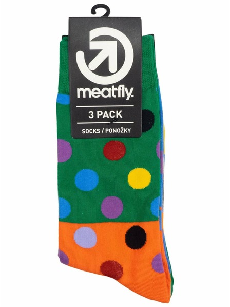 Meatfly Meatfly zokni Lexy Triple Pack Green Dots | Többszínű | Méret