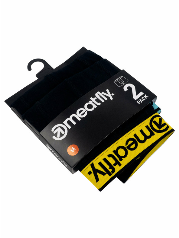 Meatfly Meatfly férfi boxeralsó Balboa Boxershorts Dupla csomag Fekete | Fekete | Méret