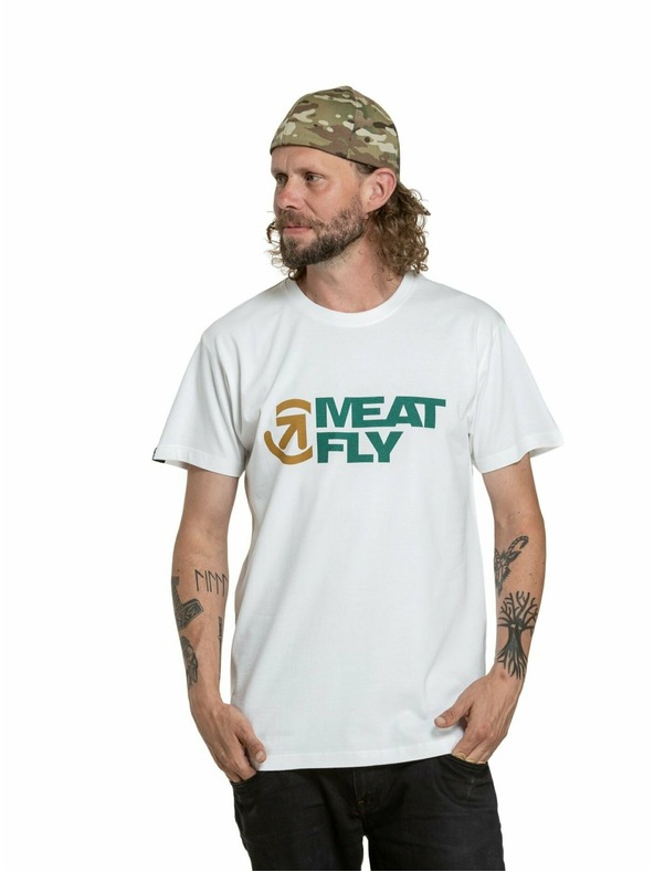 Meatfly Meatfly férfi póló Revital White | Fehér | Méret