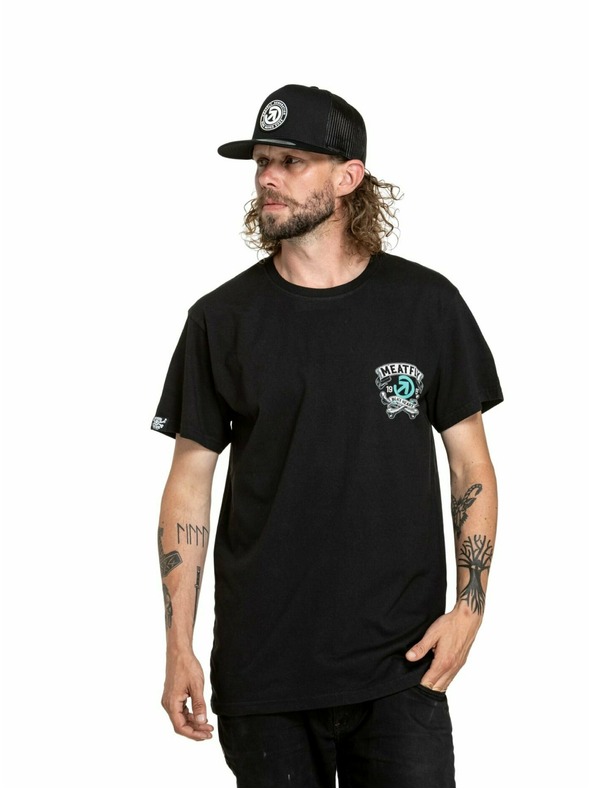 Meatfly Meatfly férfi póló Whiskey Boy Black | Fekete | Méret