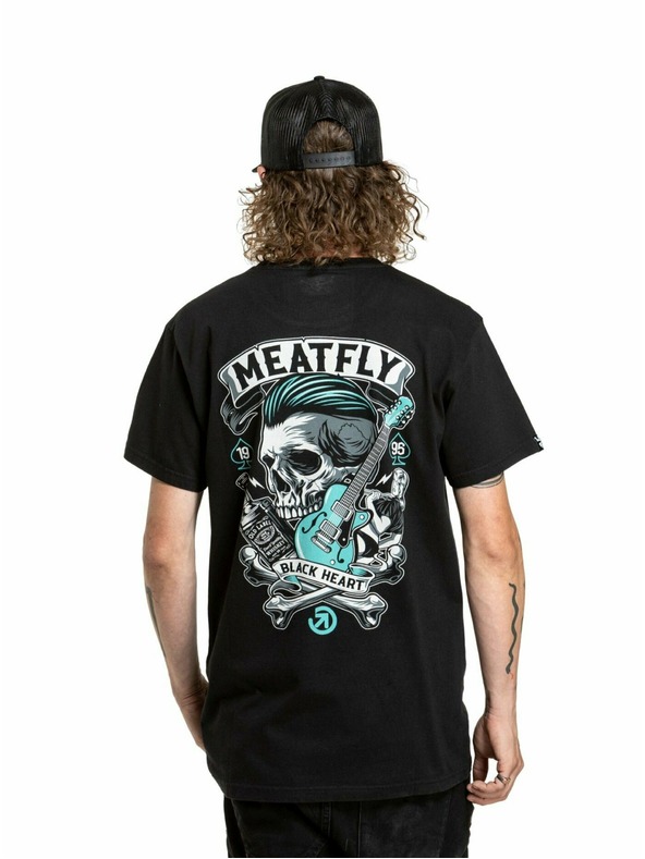 Meatfly Meatfly férfi póló Whiskey Boy Black | Fekete | Méret