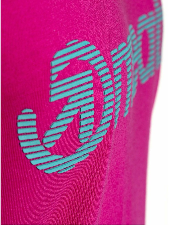 Meatfly Meatfly férfi póló Striped Logo Magenta | Rózsaszín | Méret S | 100% pamut