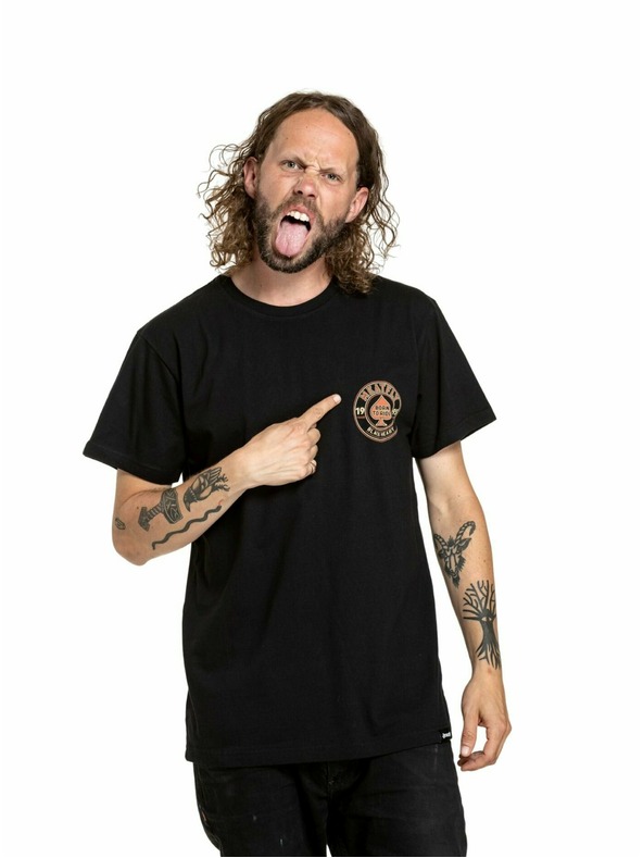 Meatfly Meatfly férfi póló Born To Ride Black | Fekete | Méret