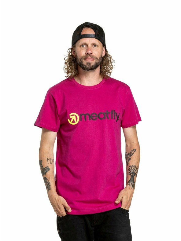 Meatfly Meatfly férfi póló Joe Magenta
