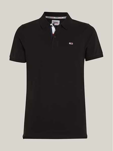 Tommy Jeans Tommy Jeans férfi fekete slim fit polo Pure Organic Polo BDS Fekete