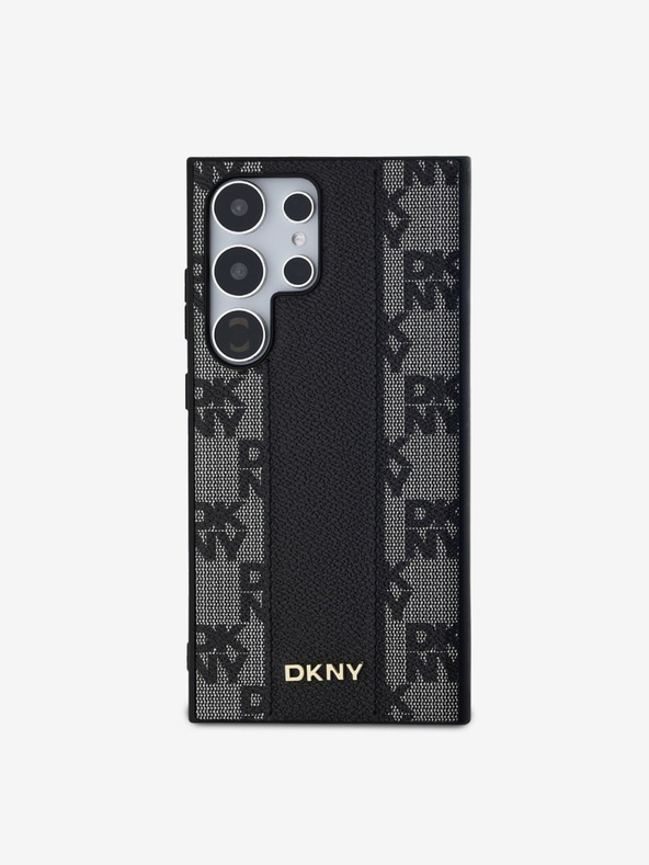 DKNY DKNY PU Bőr Kockás Minta Magsafe Hátlap Samsung Galaxy S24 Ultra Black