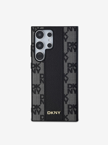DKNY DKNY PU Bőr Kockás Minta Magsafe Hátlap Samsung Galaxy S24 Ultra Black