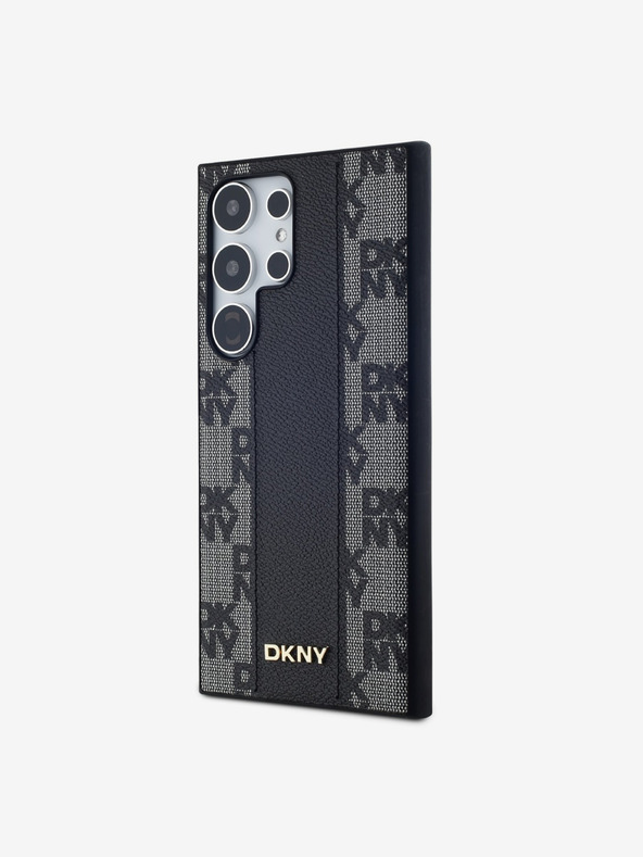 DKNY DKNY PU Bőr Kockás Minta Magsafe Hátlap Samsung Galaxy S24 Ultra Black