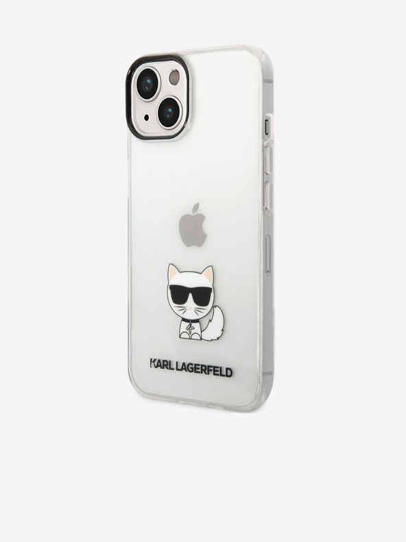 Karl Lagerfeld Karl Lagerfeld Choupette Logó Hátlap iPhone 14 Plus Áttetsző