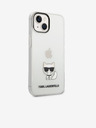 Karl Lagerfeld Karl Lagerfeld Choupette Logó Hátlap iPhone 14 Plus Áttetsző