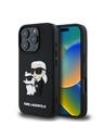 Karl Lagerfeld Karl Lagerfeld 3D Gumi Karl and Choupette Hátlap iPhone 16 Pro Max Black