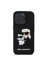 Karl Lagerfeld Karl Lagerfeld 3D Gumi Karl and Choupette Hátlap iPhone 16 Pro Max Black