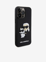 Karl Lagerfeld Karl Lagerfeld 3D Gumi Karl and Choupette Hátlap iPhone 14 Pro Max Black