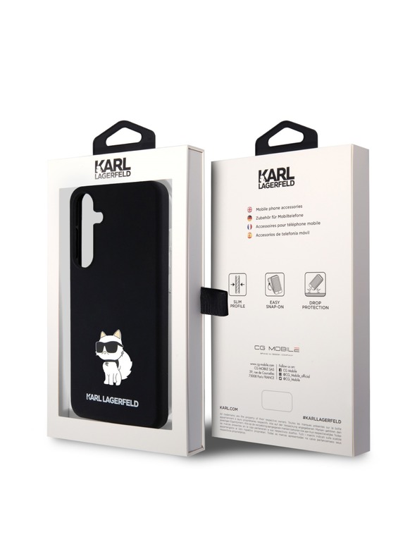 Karl Lagerfeld Karl Lagerfeld Liquid Silicone Choupette NFT Hátlap Samsung Galaxy S24+ Black