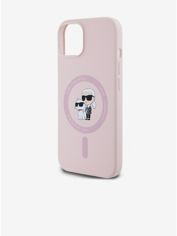 Karl Lagerfeld Hátlap iPhone 14 Karl Lagerfeld Liquid Silicone Karl and Choupette Magsafe