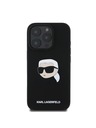 Karl Lagerfeld Karl Lagerfeld Liquid Silicone Karl Fej MagSafe Hátlap iPhone 16 Pro Black