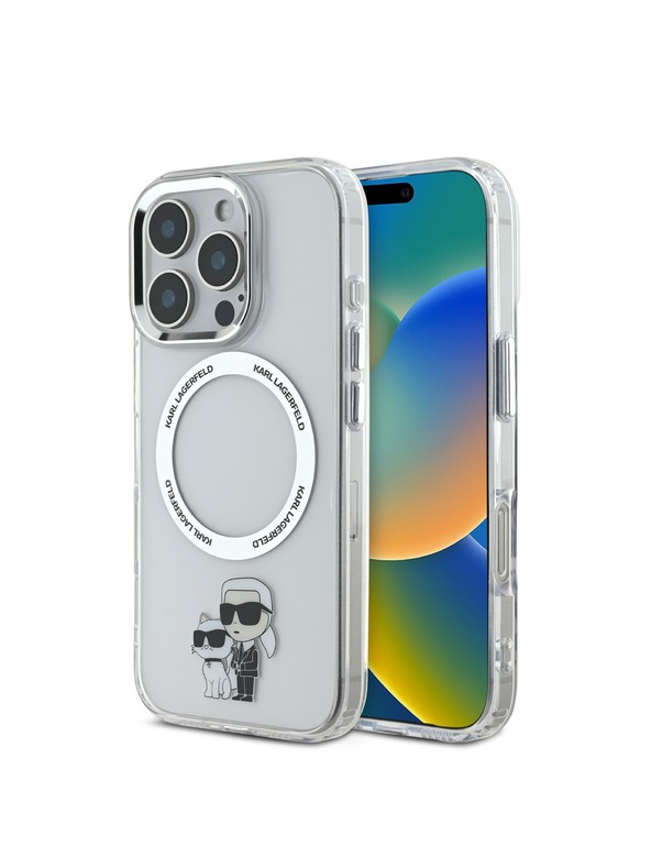 Karl Lagerfeld Karl Lagerfeld IML Karl and Choupette MagSafe Hátlap iPhone 16 Pro Max Áttetsző