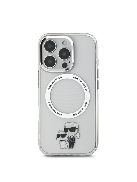 Karl Lagerfeld Karl Lagerfeld IML Karl and Choupette MagSafe Hátlap iPhone 16 Pro Max Áttetsző