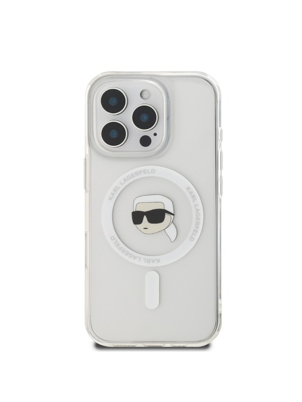 Karl Lagerfeld Karl Lagerfeld IML Karl Fej Fém Keret MagSafe Hátlap iPhone 16 Pro Max Áttetsző