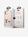 Karl Lagerfeld Karl Lagerfeld and Choupette Liquid Silicone Hátlap iPhone 14 Plus Pink
