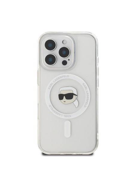 Karl Lagerfeld Karl Lagerfeld IML Karl Fej Fém Keret MagSafe Hátlap iPhone 16 Pro Áttetsző