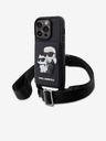 Karl Lagerfeld Karl Lagerfeld Saffiano Crossbody Pánt Karl and Choupette NFT Hátlap iPhone 14 Pro Black