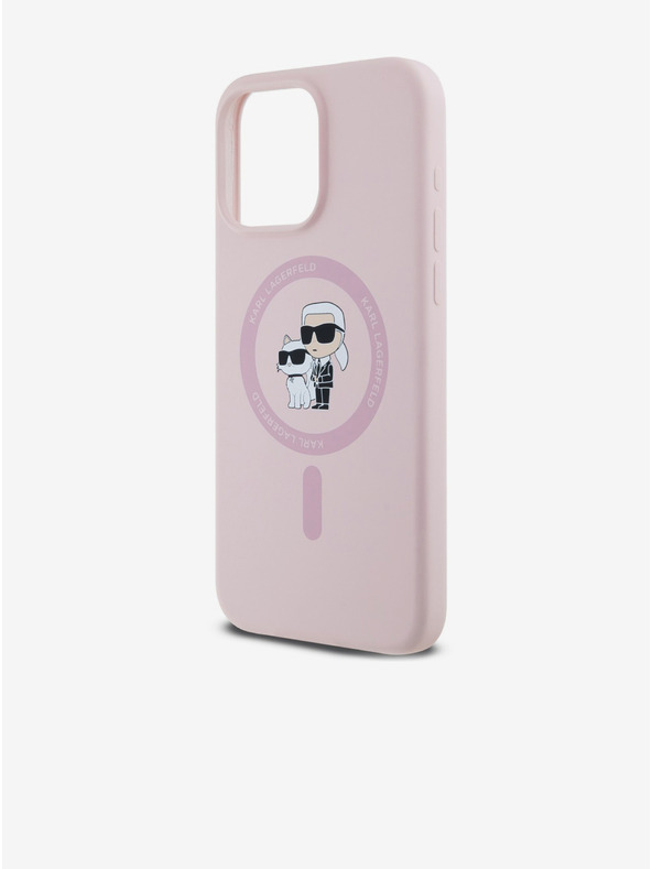 Karl Lagerfeld Hátlap iPhone 14 Pro Karl Lagerfeld Folyékony Szilikon Karl és Choupette Magsafe