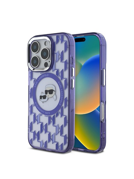 Karl Lagerfeld Karl Lagerfeld IML Monogram K&CH Fejek MagSafe Hátlap iPhone 16 Pro Max Lila