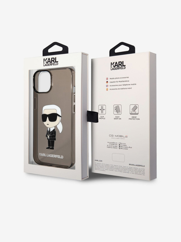 Karl Lagerfeld Karl Lagerfeld IML Ikonikus NFT Hátlap iPhone 14 Plus Fekete