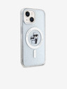 Karl Lagerfeld Karl Lagerfeld IML Csillogó Karl és Choupette MagSafe Hátlap iPhone 15 Átlátszó