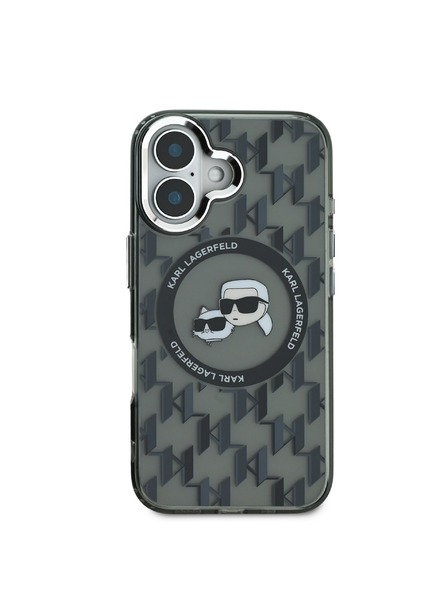 Karl Lagerfeld Karl Lagerfeld IML Monogram K&CH Fejek MagSafe Hátlap iPhone 16 Fekete