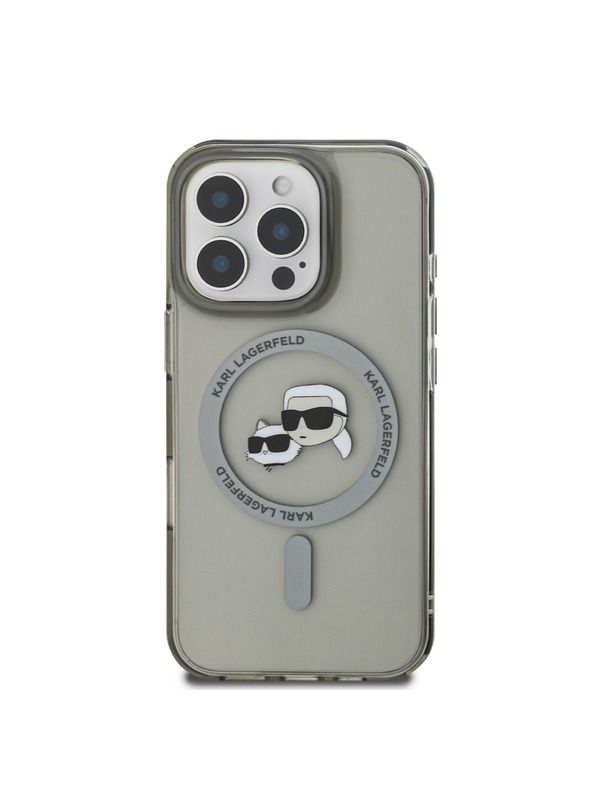 Karl Lagerfeld Karl Lagerfeld IML K&CH Fejek Fém Keret MagSafe Hátlap iPhone 16 Pro Max Fekete