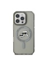 Karl Lagerfeld Karl Lagerfeld IML K&CH Fejek Fém Keret MagSafe Hátlap iPhone 16 Pro Max Fekete