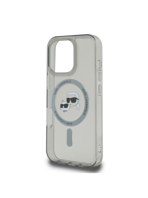Karl Lagerfeld Karl Lagerfeld IML K&CH Fejek Fém Keret MagSafe Hátlap iPhone 16 Pro Max Fekete