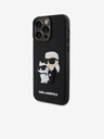 Karl Lagerfeld 3D Gumi Karl és Choupette Hátlap iPhone 15 Pro Max Black Karl Lagerfeld